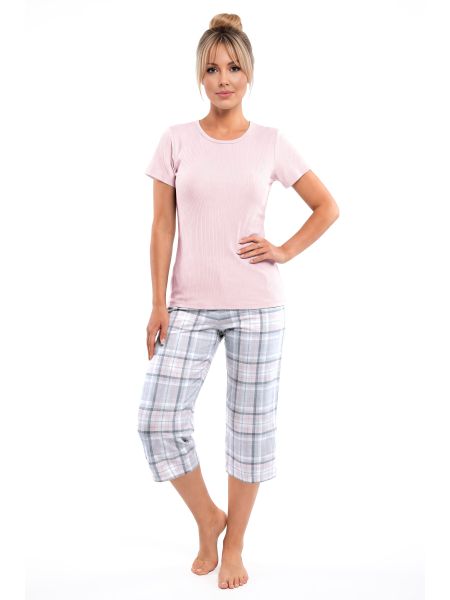 Pink cotton pajamas - Dani 3/4 - 2