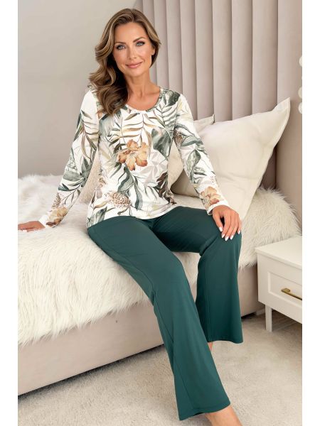 Elegant long-sleeved pajamas - Olivia Long