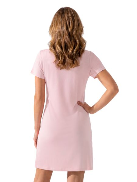 Pink Nightdress with Lace - Damaris Powder Pink - 3