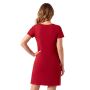 Short-Sleeved Nightdress - Damaris Burgundy - 4