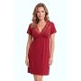 Short-Sleeved Nightdress - Damaris Burgundy - 3