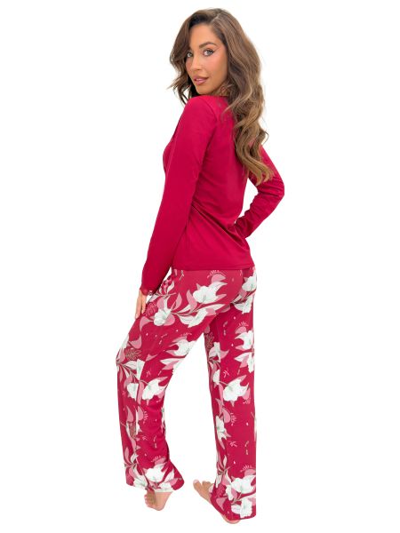 Elegant women`s long-sleeved pajamas - Brigitte Long - 2
