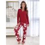 Elegant women`s long-sleeved pajamas - Brigitte Long - 2