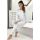 Women1s Gray Long-Sleeve Pajamas - Home Long Gray