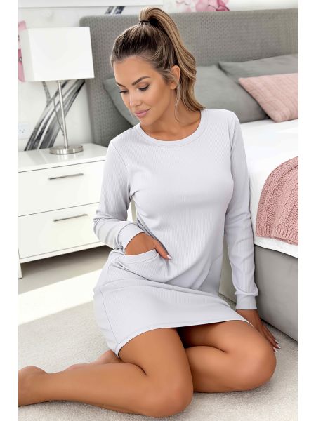 Women`s Nightdress - Home Gray