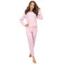 Pink Women`s Cotton Pajamas - Home Long Pink - 3