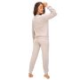Beige Women`s Cotton Pajamas - Home Long Beige - 5