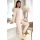 Beige Women`s Cotton Pajamas - Home Long Beige