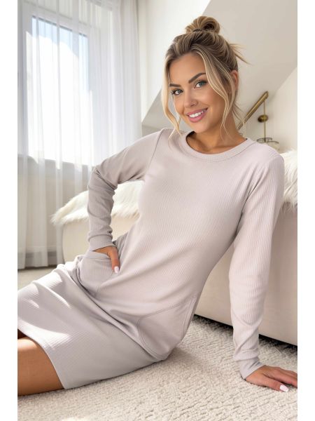Beige Women`s Nightdress - Home Beige
