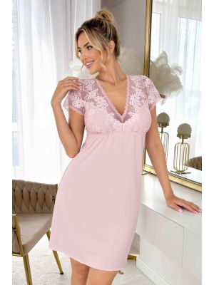 Lace nightdress - Ramona powder pink