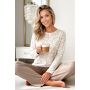 Beige Women`s Long-Sleeve Pajamas - Adore Long Beige - 2