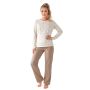 Beige Women`s Long-Sleeve Pajamas - Adore Long Beige - 3