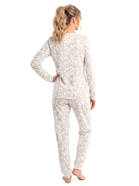Cotton Pajamas with Hearts - Adore Long - 3