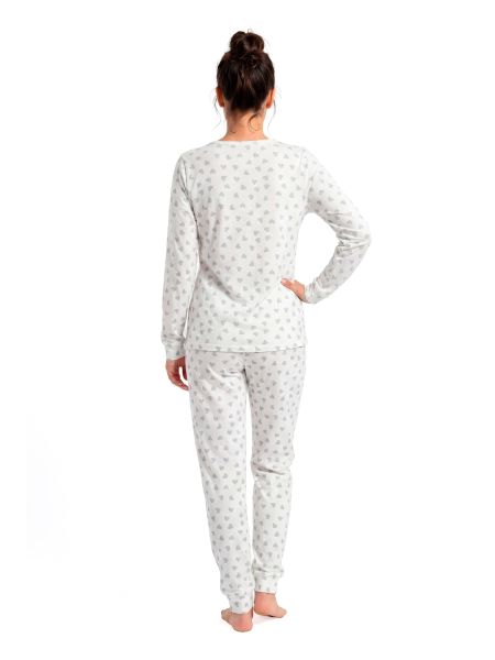 Women`s Heart-Print Pajamas - Love Long - 3