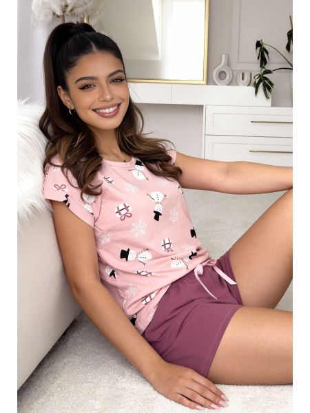 Snowman Shorts Plum