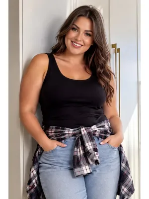 102 Black Plus-Size T-Shirt