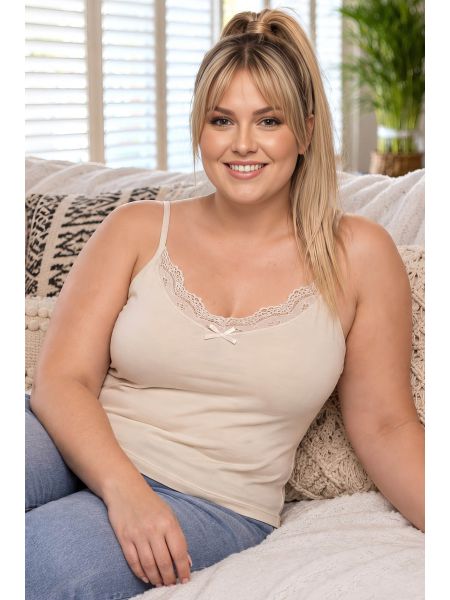 106 Beige Plus-Size T-Shirt