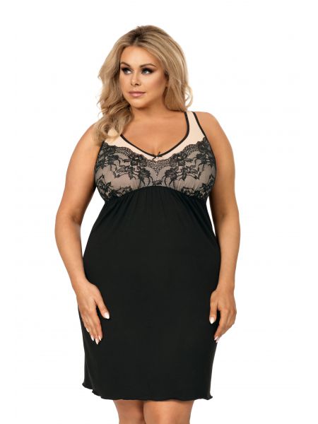 Sarah black - plus size nightdress