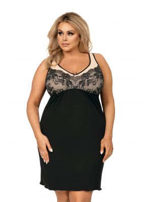 Sarah black - plus size nightdress