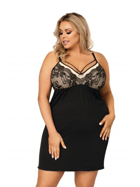 Sarah II black - plus size nightdress