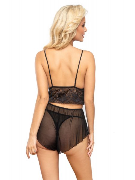 Lace bra and thong set - Natalie black - 2