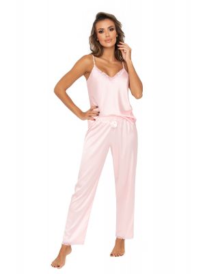 Tiffani pink - long satin pajamas