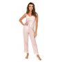 Tiffani beige - long satin pajamas - 2