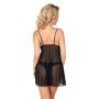 Mia black - babydoll + string - 3