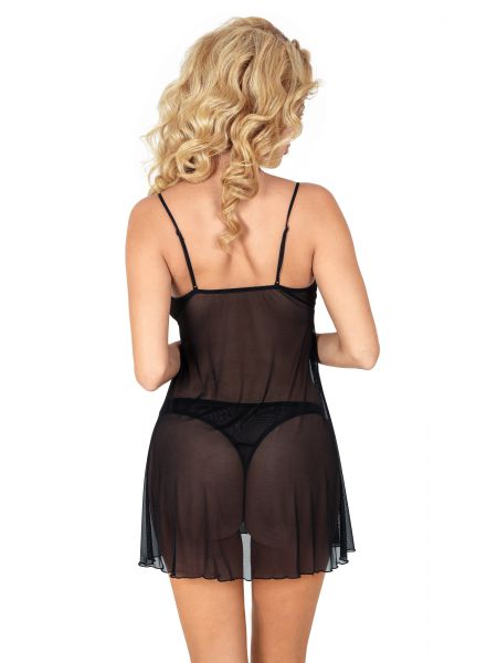 Sisi black - babydoll + string - 2