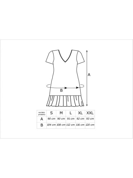 Cotton nightdress with frill - Pantera black - 3