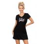 Cotton nightdress with frill - Pantera black - 2