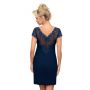 Elegant nightdress with lace - Ismena dark blue - 3