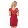 Elegant nightdress with lace - Ismena burgundy - 3