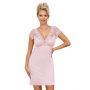 Elegant nightdress with lace - Ismena powder pink - 2