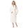 Warm long women's bathrobe - 103 ecru
