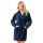 Warm women's dressing gown with hood - 101 navy blue