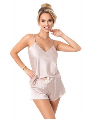 Classic satin pajamas - Ella 1/2 beige