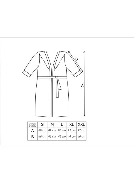 Satin dressing gown with lace - Mari ecru - 5