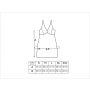 Satin nightdress with lace - Mari navy blue - 5