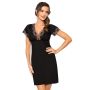 Black nightdress with lace sleeves - Hana - 2