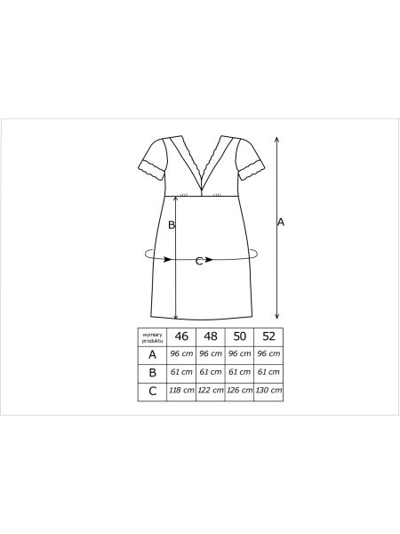 Black plus size nightdress with lace - Hana - 4
