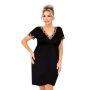 Black plus size nightdress with lace - Hana - 2