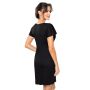 Elegant short-sleeved nightdress – Luiza black - 4
