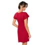 Elegant short-sleeved nightdress - Luiza in burgundy - 3