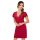 Elegant short-sleeved nightdress - Luiza in burgundy